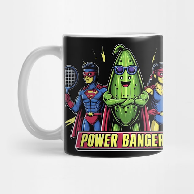 Pickleball POWER BANGERS Superheroes Mixed Doubles by Battlefoxx Living Earth